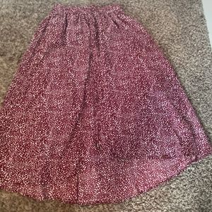 Red Maxi Skirt